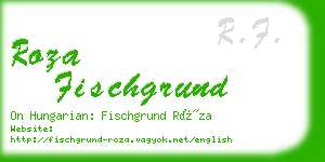 roza fischgrund business card